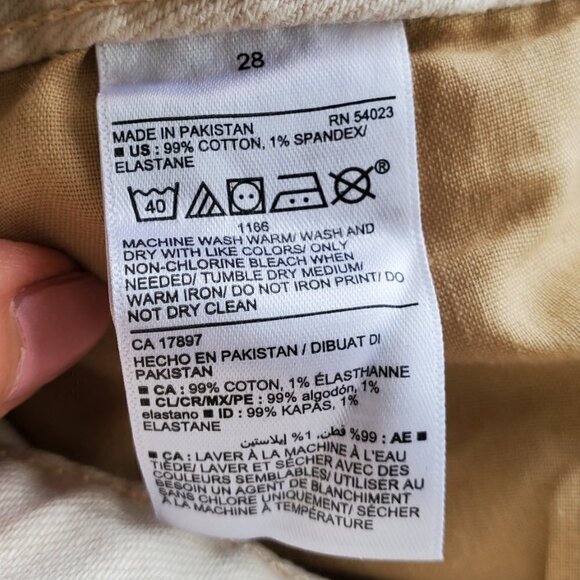 Old Navy NWT High Rise O.G. Straight Ankle Ecru Color (Cream) Jeans Plus Size 28 - Picture 10 of 16